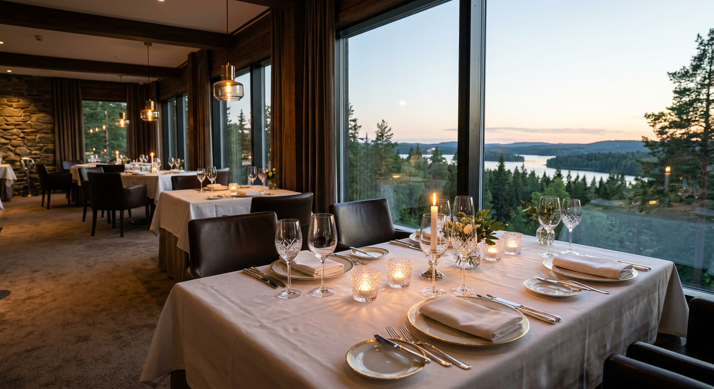 Fine dining restaurant interior